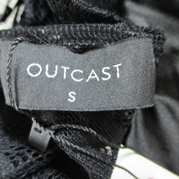 Outcast Everly Jumpsuit Black Womens Small Lace One Piece Party Flare Wide Leg - Picture 11 of 13